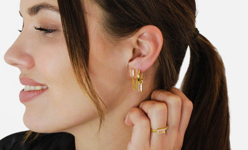 Ameya अमेय | Rosenquarz | Ring | 18K Vermeil Vergoldung